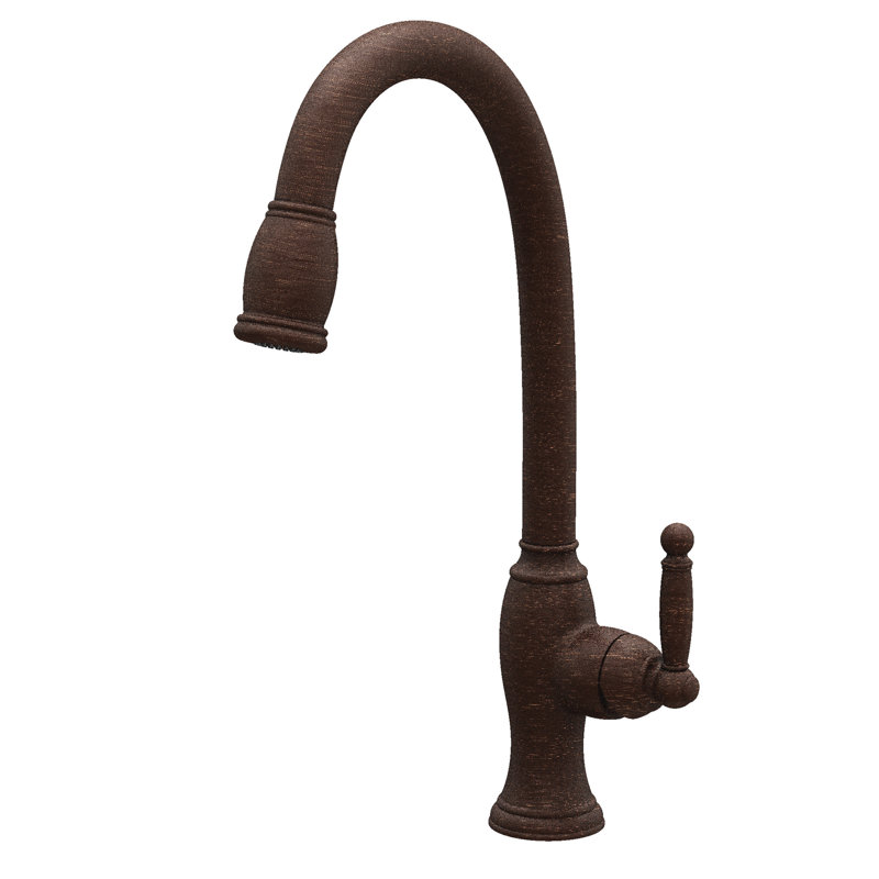 Nadya Single Handle Pull Down Kitchen Faucet, Venetian Bronze