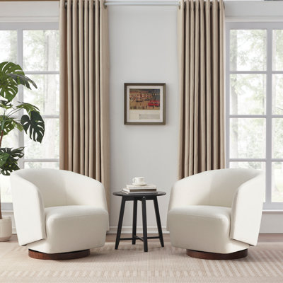 Caysey Boucle Swivel Accent Chair