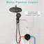 Ensemble de douche à barre ronde 2 jets avec douche à main 1,8 gallons par minute-107486638