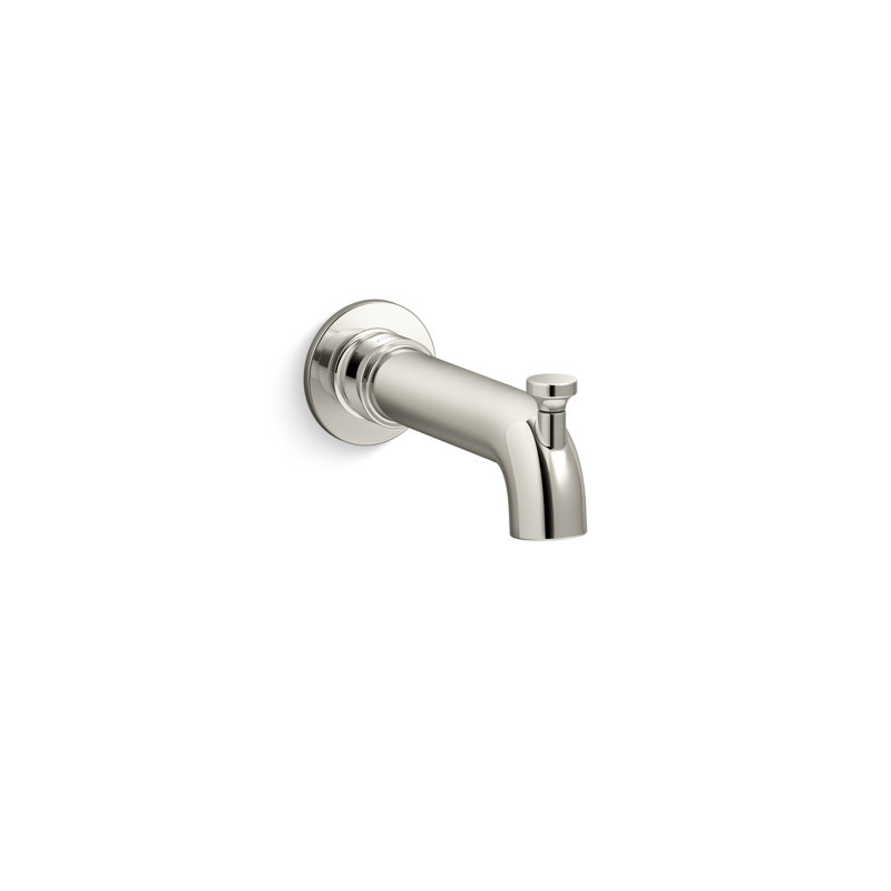 Castia by Studio McGee Wall-Mount Bath Spout with Diverter, Polished Nickel