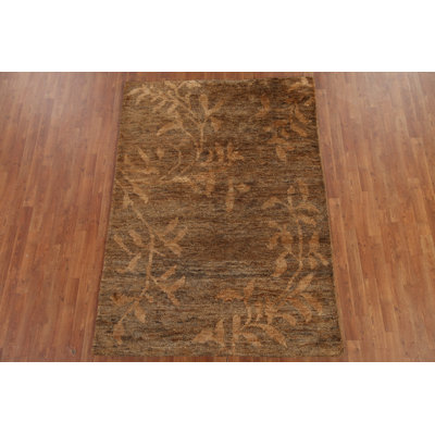 Brown/ Gold Abstract Area Rug