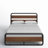 Minos Metal Bed Frame with Headboard and Footboard-500829704-500829705