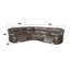 Canapé modulaire inclinable manuel en simili cuir Tavin avec console porte-gobelet
