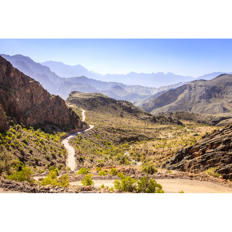 Mountain Road In Oman - Wrapped Canvas Print, 30cm H x 46cm W x 3.8cm D