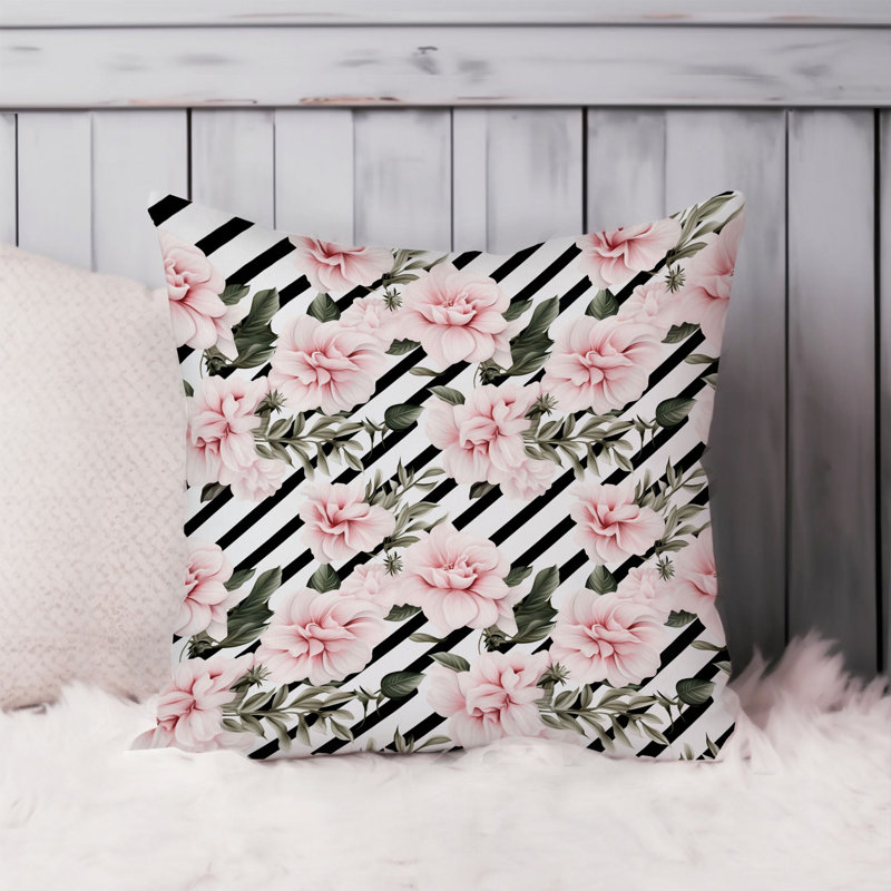 Floral Flower Pattern I Flowers Glam & Shabby Elegance, 16"H x 16"W