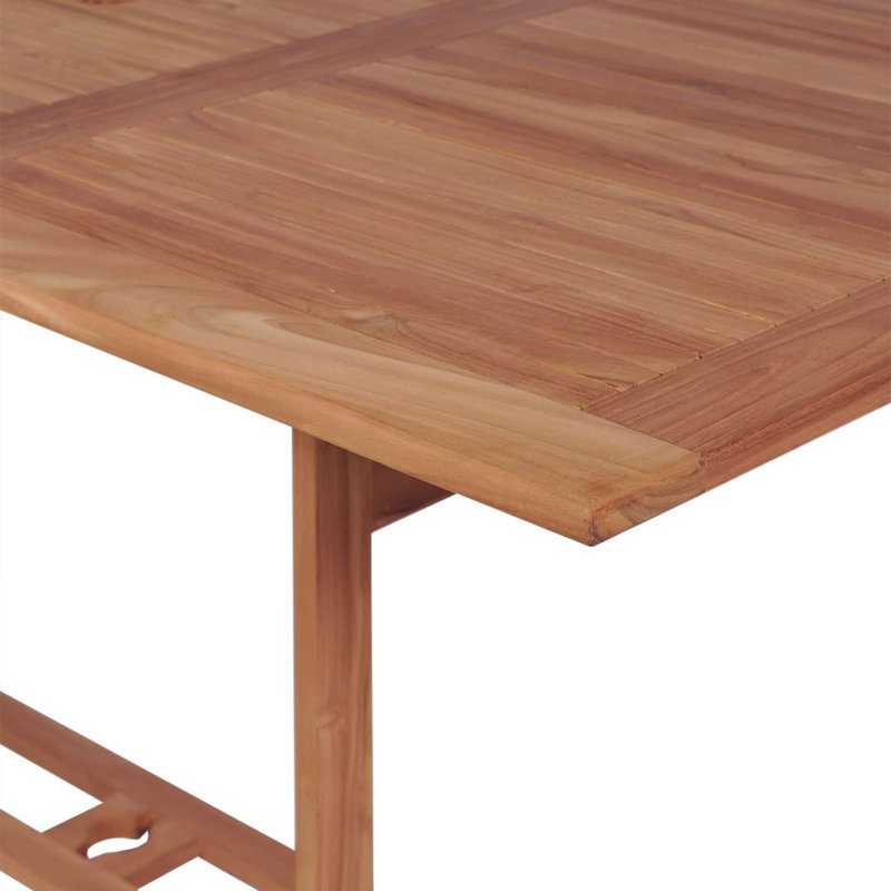 Rosalee Rectangular Outdoor Dining Table With Umbrella Hole , cm W 90cm cm D, H75 x W90 x L180cm
