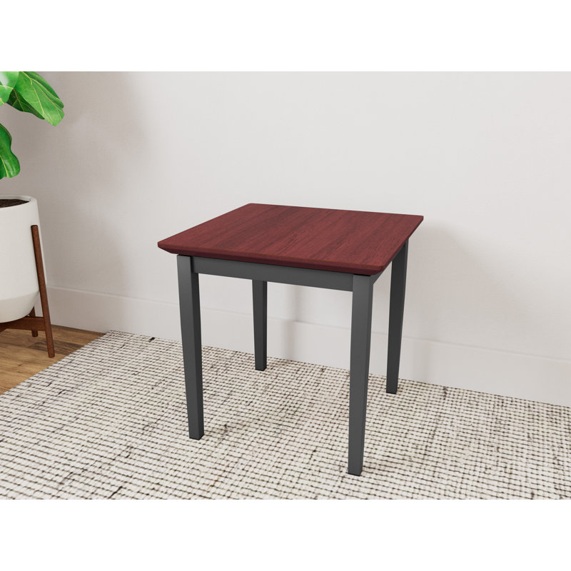 Table de bout en acier Lenox, Acajou Chelsea, Gris anthracite