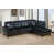 Black/Blue Microfiber/Microsuede/Faux Leather