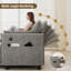 Canapé-lit modulaire en L de 110 po avec rangement et canapé-lit