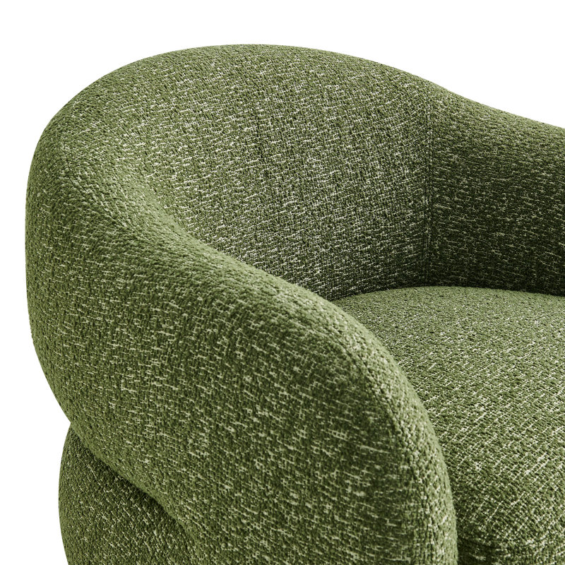Fauteuil d'appoint pivotant Raylene, Olive