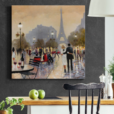 «Paris Twilight», reproduction d'art sur toile tendue