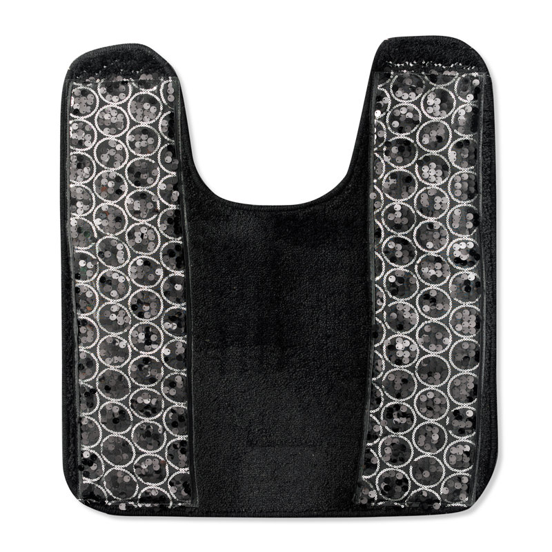Ensemble de tapis pour salle de bain Channce, Noir