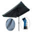 Parasol d'extérieur jardin 10 x 6,5 pi - Auvent, imperméable, rectangulaire à mât noir, système Easy Crank