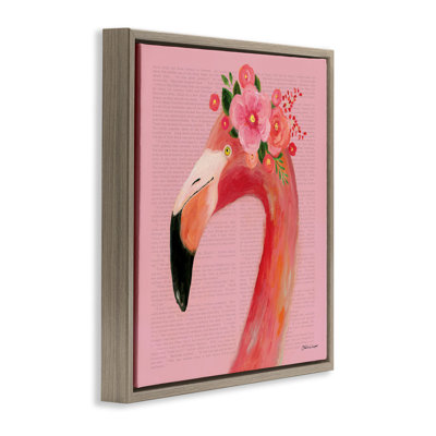 «Floral Flamingo Pink Portrait» par Stephanie Workman Marrott