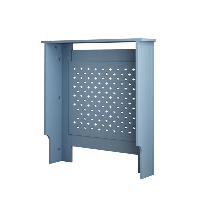 Couvercle de radiateur en panneau de fibres à densité moyenne, armoire chauffante décorative à panneau perforé avec tablette supérieure, housse de chauffage pour la maison facile à assembler