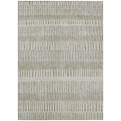 Machine Washable Indoor/Outdoor Chantille ACN2807 Stripes Rug