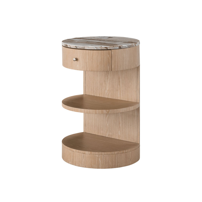 Table de chevet 1 tiroir brun clair