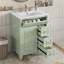 Green Freestanding Bathroom Vanity with Sink, Flip-Out Drawer, and Ample Storage for Modern and Elegant Bathrooms