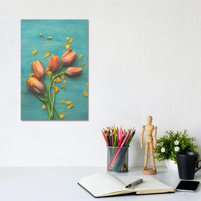 Orange Tulip Still Life II by Olivia Joy StClaire - Wrapped Canvas Gallery-Wrapped Canvas Giclée