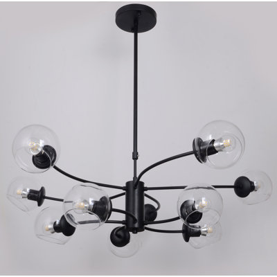 Lustre linéaire moderne 10 lumières spoutnik Preesall
