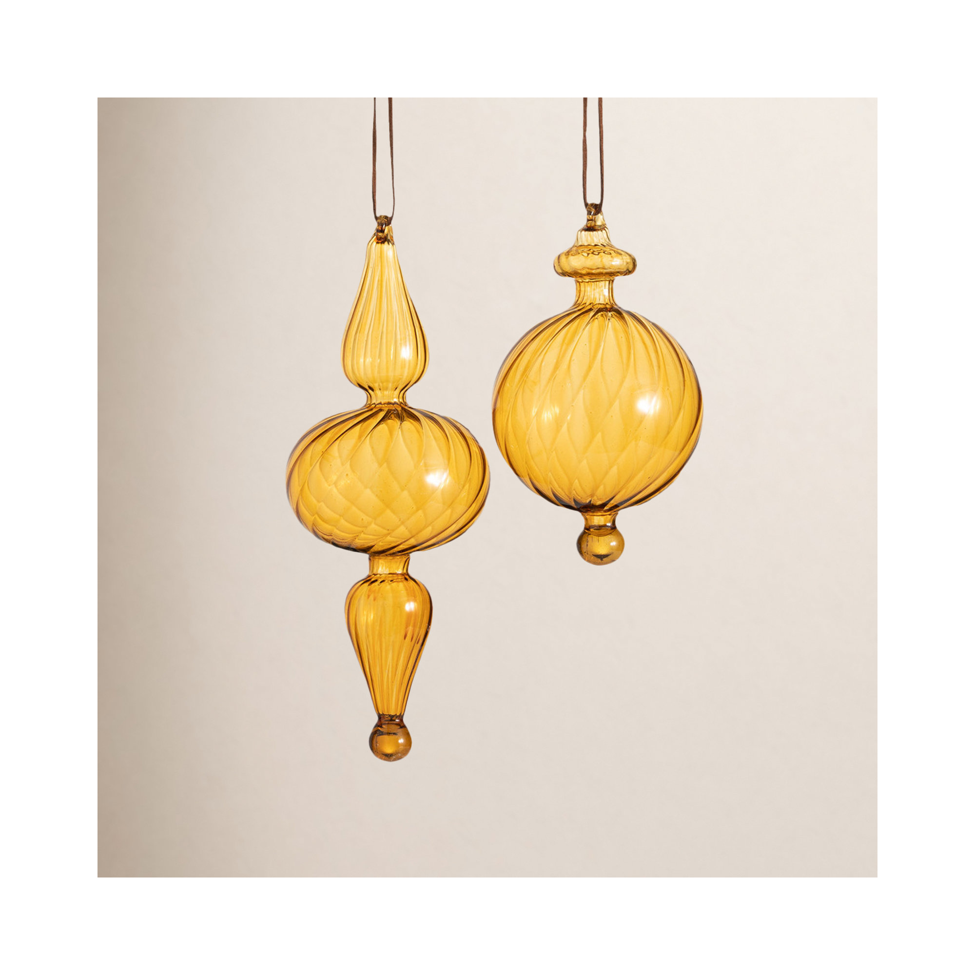 Good Tidings Clover Lane Geometric Finial Ornament