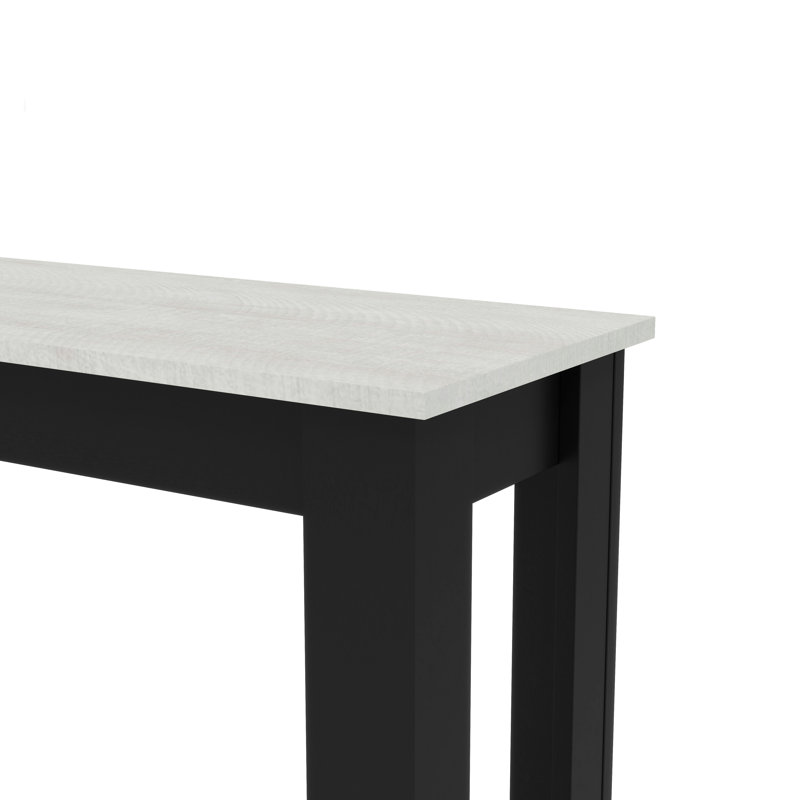 Weddel Basilico Console Table, Black/Dusty Gray Oak