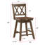 Tabouret de bar pivotant 24 po, tabouret de bar en bois massif Cappuccino