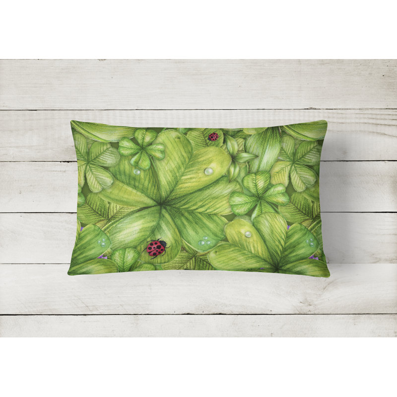 Shamrocks and Lady bugs Lumbar Pillow