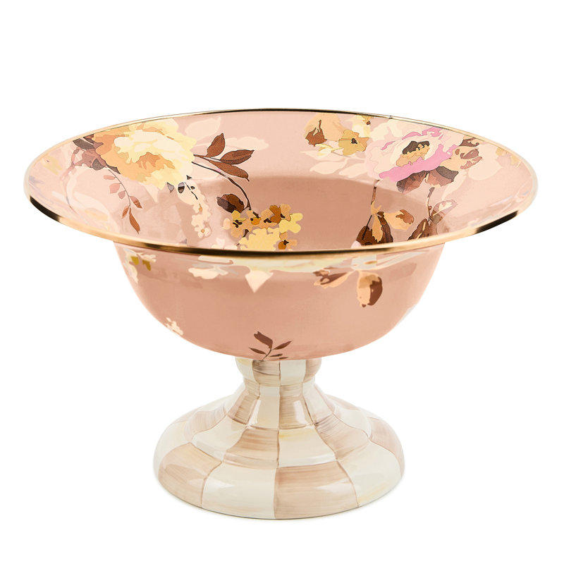 Wild Rose Large Compote, Mauve