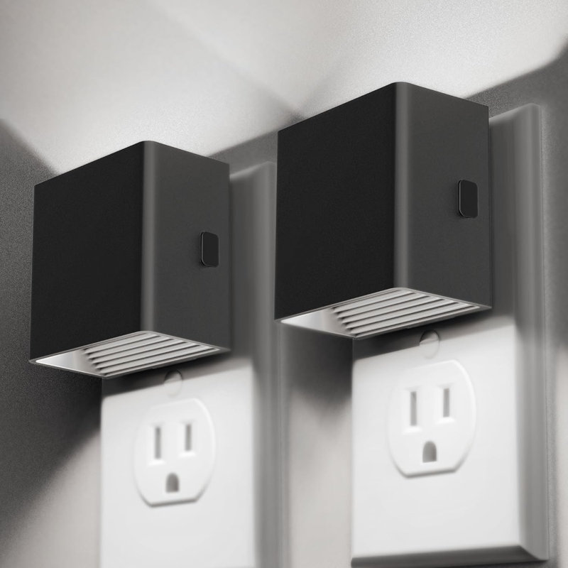 Night Light 2-Pack Plug In Wall Lights Dimmable With Light Sensor 5000K Daylight White Modern Nightlight For Bathroom Hallway Kitchen Decor
