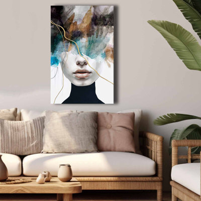 Art abstrait sur toile, Portrait de femme abstraite