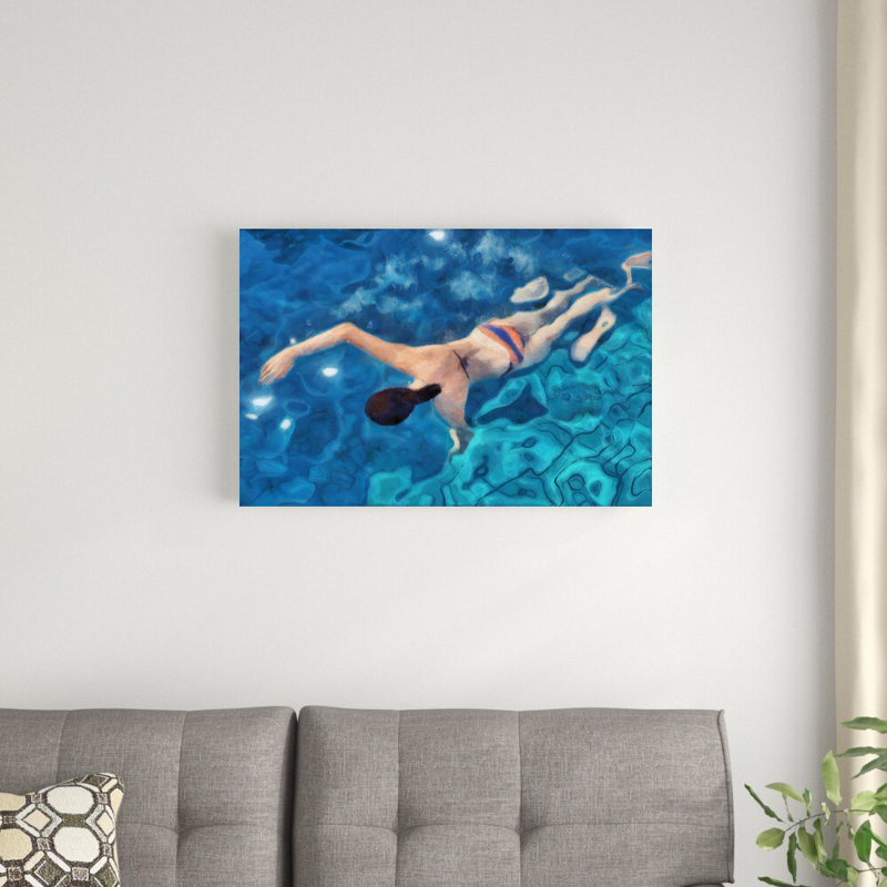 Matinée de natation I, H 20 po x l 30 po