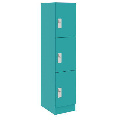 Single Wide Three Compartment Classroom Cabinet Locker With Door