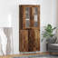  Highboard White And Black Oak 69.5 X 34 X 180 Cm-387650543