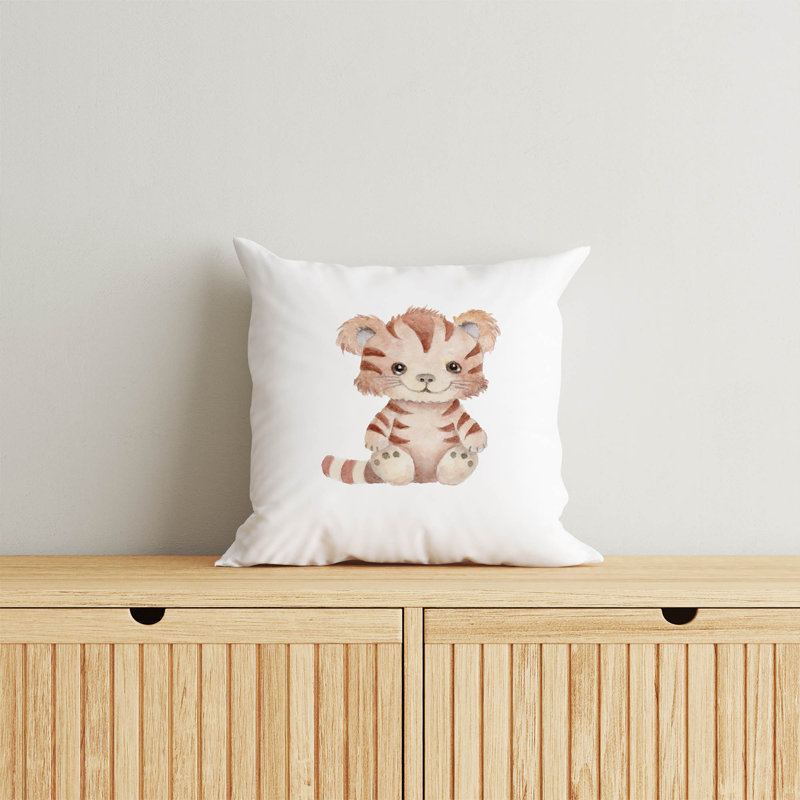 Coussin Tiger, Carré 16 po