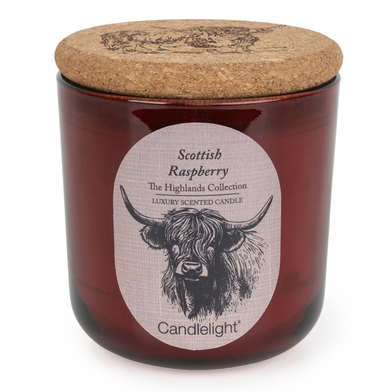 Fruity Scented Jar Candle with Glass Holder