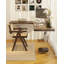 Bureau en L en bois massif avec base en acrylique-1899122463