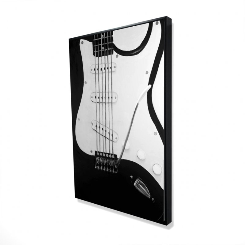 "Guitare électrique noire" sur toile