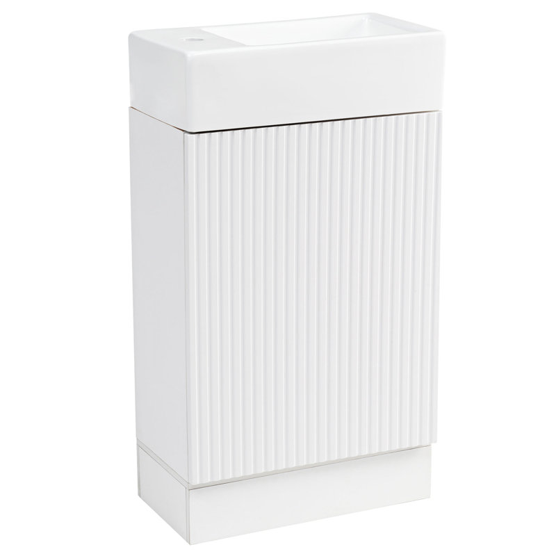 Meuble-lavabo sur pied simple Wes avec comptoir en céramique Wes