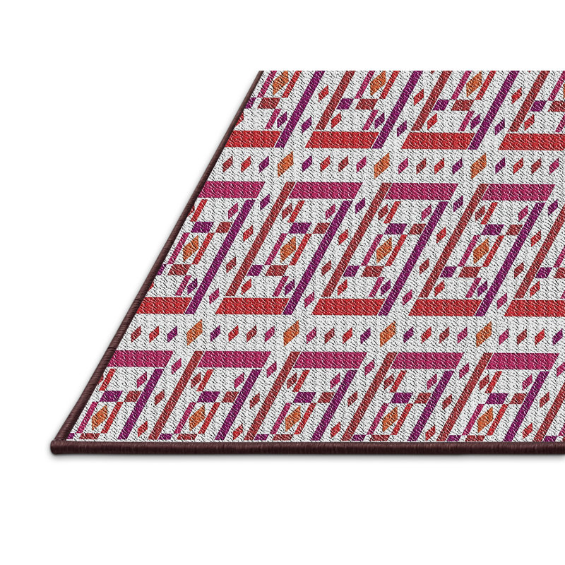 Tapis abstrait beige / rose, Rectangle 8 pi x 12 pi