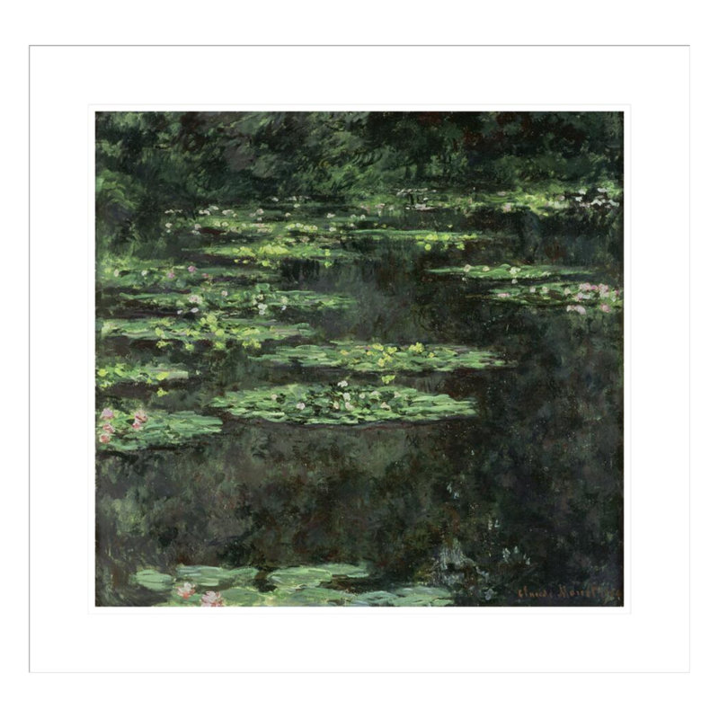 «Waterlilies» par Claude Monet, impression giclée encadrée, H 23,5 po x l 24,65 po