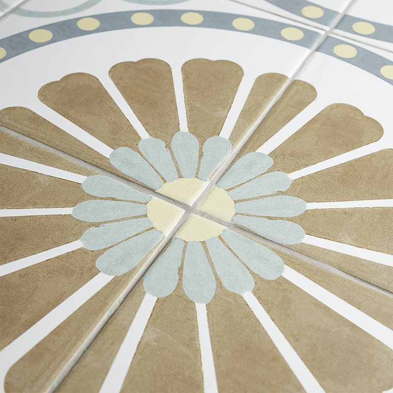 Carreau de céramique à motif pour mur et plancher 8 po x 8 po Revival