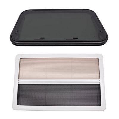 Fenêtre rectangulaire noire en aluminium pour véhicule récréatif