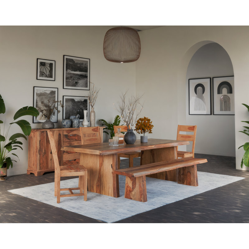 Banc de salle à manger Chaliyah, Naturel, 68" W