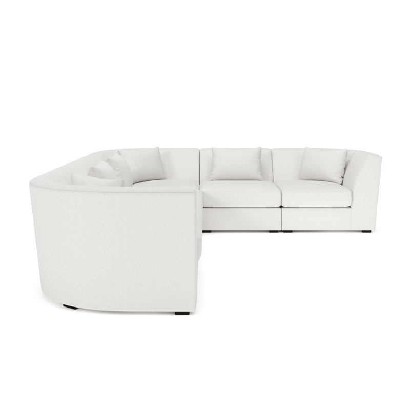 Krista 6-PC Curved Modular Sectional, Macarena Beige Basketweave