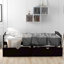 Lit plateforme simple avec 2 tiroirs de rangement - Lit simple en bois de pin pour la chambre à coucher et le salon, espresso-149696468