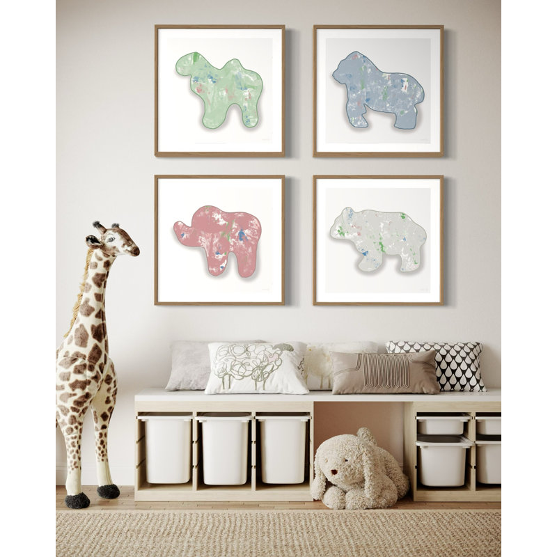 Camel Animal Cracker, Green, Wood