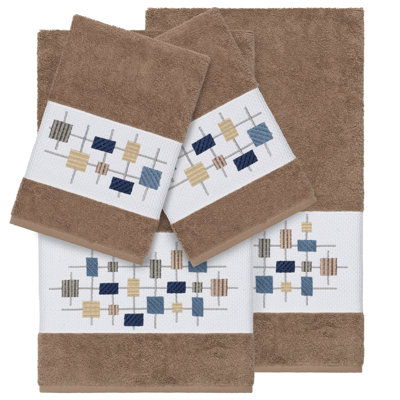 Khloe 100% Turkish Cotton Embellished Towel Set