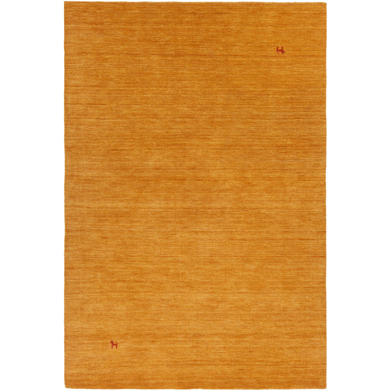 Gabi Hand-Knotted Gold Area Rug, Rectangle 5' x 7'6"