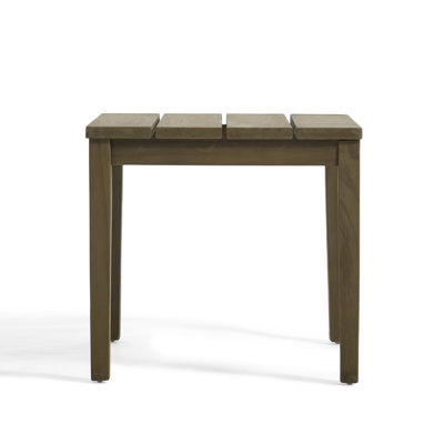 Junco Outdoor 20.6" W Modern Solid Wood Teak Side Table